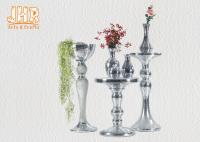 Soporte de plata de la planta del pedestal de la fibra de vidrio del mosaico del espejo alrededor de la tabla del teléfono