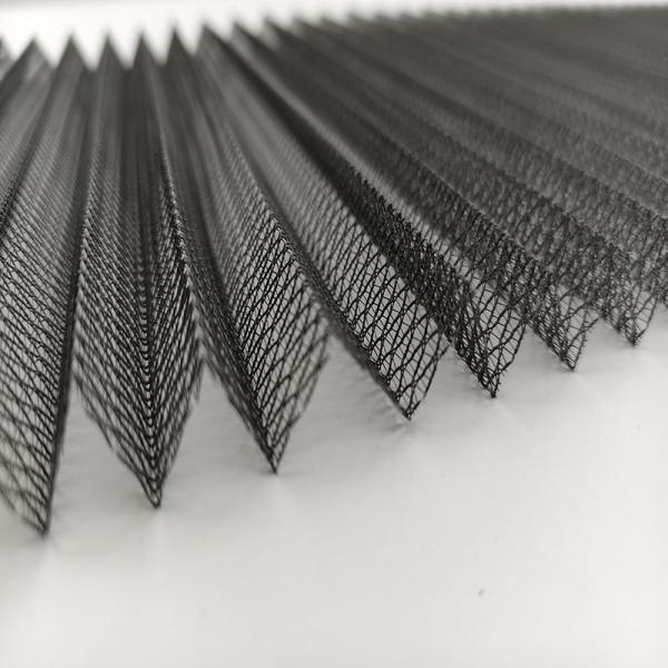 Custom 16mm Pleated Height Anti Mosquito Pleated Fly Screen For Sliding And Folding Doors