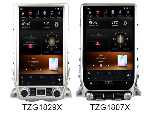 Tesla Vertical Android Screen For Toyota Land Cruiser 2016-2020  Car Multimedia Stereo