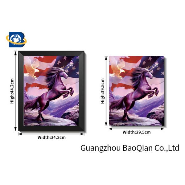 Horse Stock Free Sample Poster With MDP Frame , Pet Lenticular 3d Pictures For Home Decor