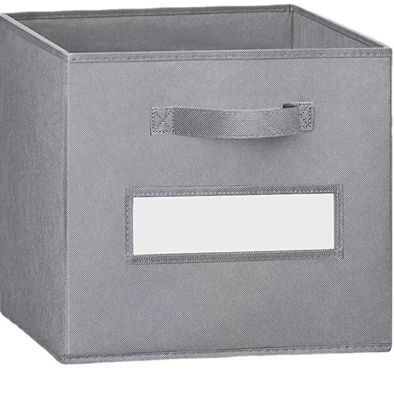 Simple Non-Woven Folding Storage Box with Lidless Organizer for Home Business Card Toy Layer File Storage Cabinet Box Storage