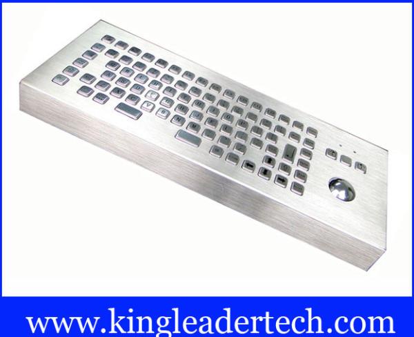Industrial Desktop Stainless Steel Keyboard 12 Keys F1 - F12 With Trackball
