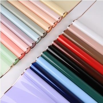 Lizhiran Golden Age Flower Wrapping Paper Jelly Film Gold Edge Water Glossy Film Bouquet Wrapping Paper