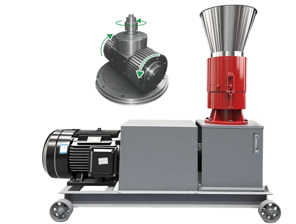 Reinforced Iron Poultry Feed Pellet Machine 200 kg/h Animal Feed Pelletizer