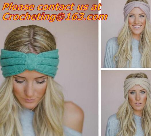 Cute Crochet Headbands Hair Head Band Bow Kid Baby Girl Accessories Knitted Headwrap Hair Band Fashion Knotted Crochet