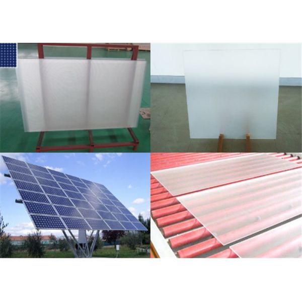 Ultra White Solar Panel Glass / Low Iron Tempered Safety Glass For Solar Collector