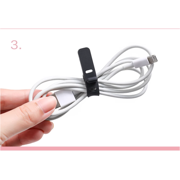 Colorful Silicone Strap Cable Holder Organizer for Moulding Food Grade USB Cables