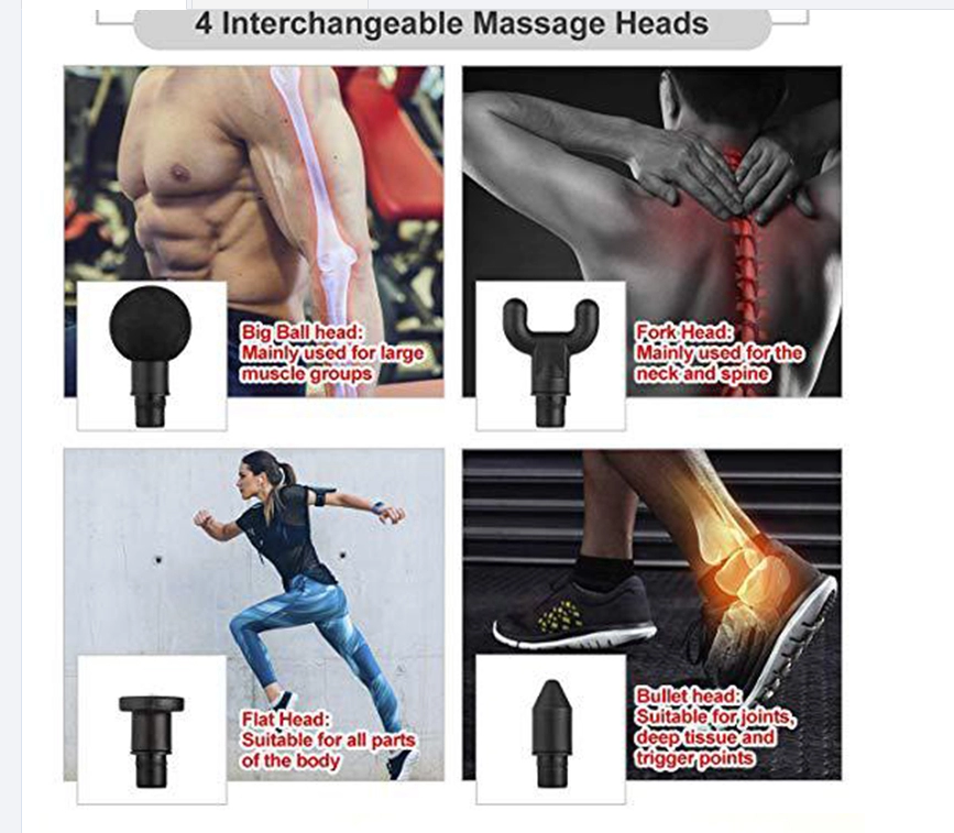 Мини вибрационные электрические наушники глубокий массаж мышц пистолет массажник тела