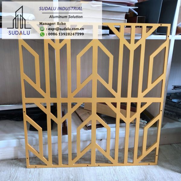 SUDALU 3mm Aluminum Perforated Panel for Fence with Yellow Color Standard Aluminum Panel Sheet