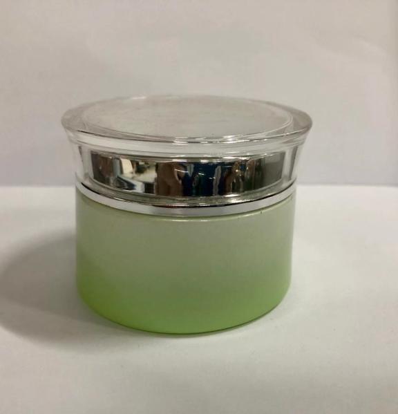la crème en verre de 30g 50g cogne les pots en verre de lotion de soins de la peau cosmétiques d'emballage avec le couvercle à visser