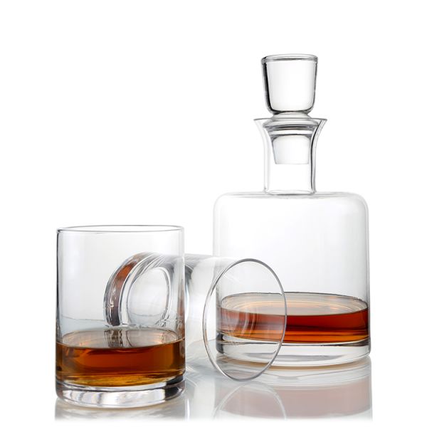 Handmade шикарный графинчик вискиа и стеклянный квадрат со стеклами 2pcs