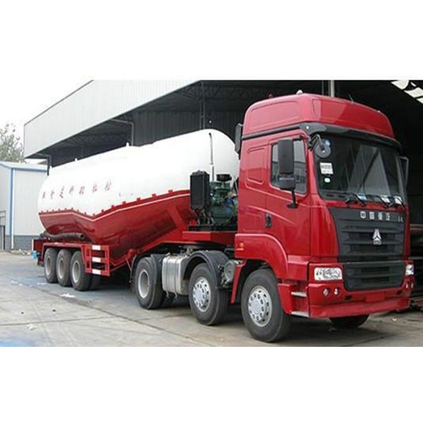 Árbol de SINOTRUK 3 48500 litros del cemento del tanque semi de camión de remolque a granel capacidad de cargamento de 50 - 80 toneladas