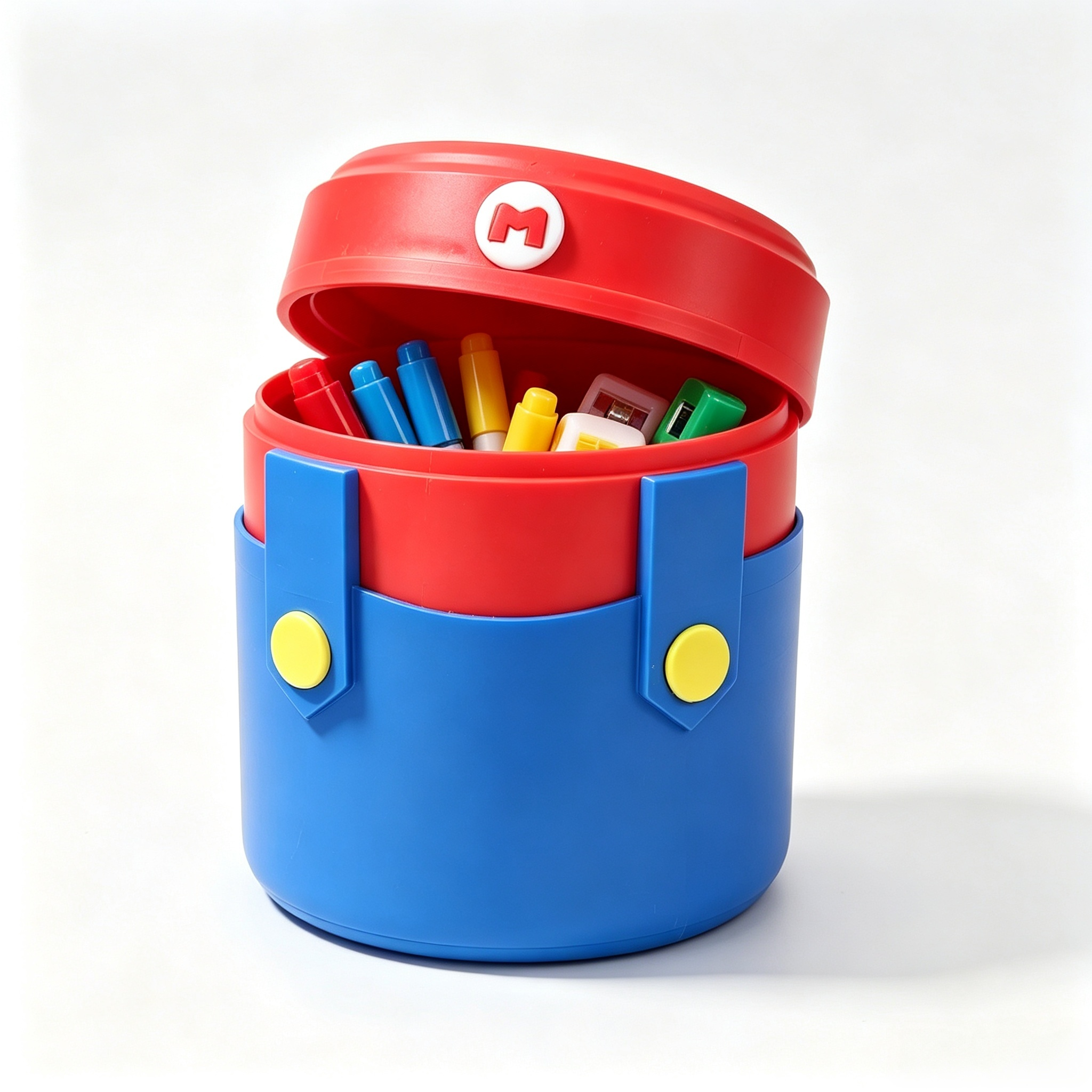 Mario Inspired 3d Printing Service  Office Supplier Dual Use Office Desk Pen Holder