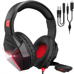 Custom Logo LED RGB Gaming Headset Over Ear Gaming Headphones Для ПК и PS4 Услуги для игровых гарнитур