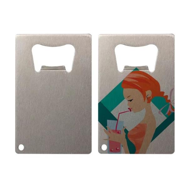 Custom Metal Bottle Openers Sublimation Blank Brushed Metal Stainless Steel Beer Bottle Opener Souvenirs With Your Logo