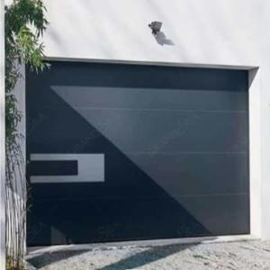 Petit pain en acier automatisé extérieur contemporain de noir de porte de garage