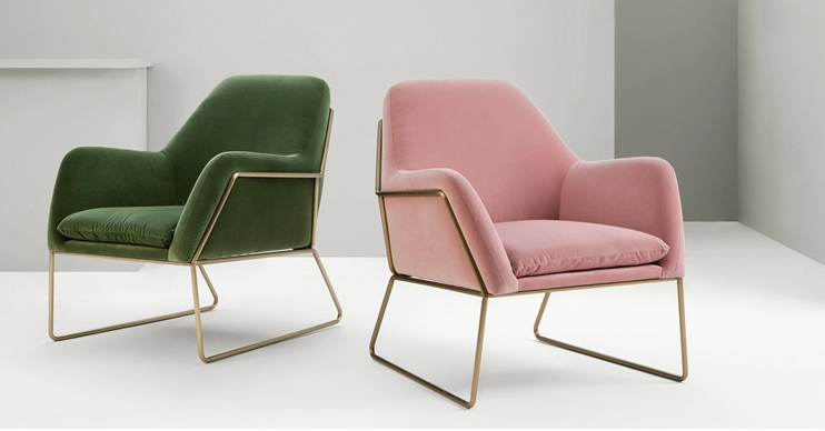 Popular Design Baby Pink Leisure Armrest Sofa chair Lounge for Living room Hotel