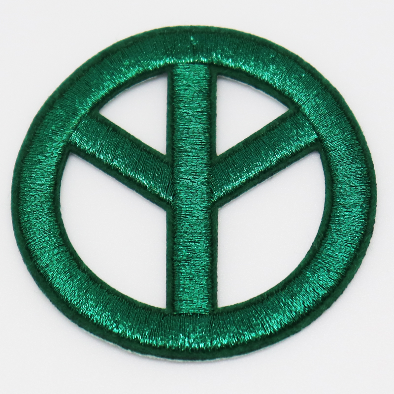 3D Embroidery Logo Patches Green