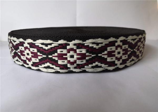 Printed Elastic Custom Jacquard Webbing For Garment Underwear Bags Three Color