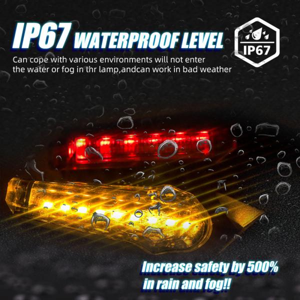 DC12V Motorcycle Turn Indicator Signal Light Fixing Lamp Dynamic Yellow Blue Red White