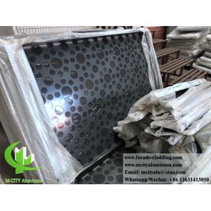 Chine Panneau en aluminium perforé métallique de 3 mm en poudre enduit en aluminium solide pour façade