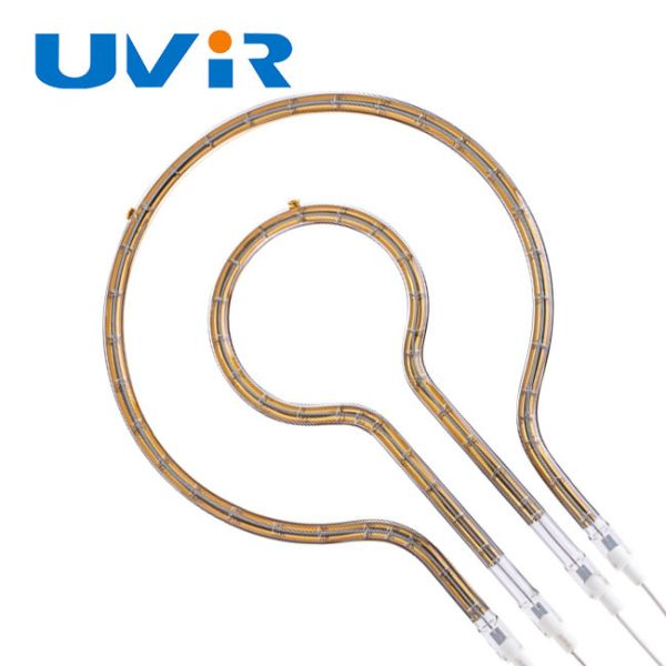 Lámpara infrarroja de anillo reflector dorado de 230V 1500W 80mm