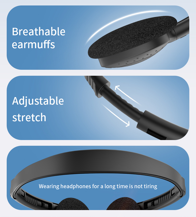 857 Lightweight wired in headphones, 3.5mm jack/C-type plug can be customized for stereo headphones, OEM/ODM customized multi-color headphones, suitable for laptops in aviation museums, school offices