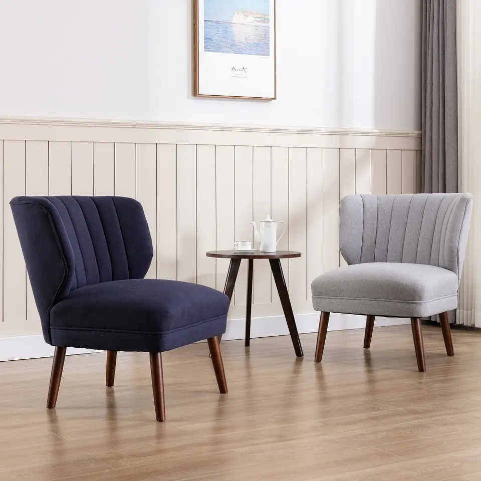 Nontoxic Velvet Modern Single Seater Chair Breathable For Dining Room