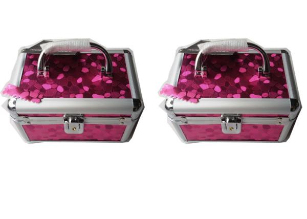 3 Pieces Set Of Beautify Cosmetics Case Aluminum Framed OEM ODM Available