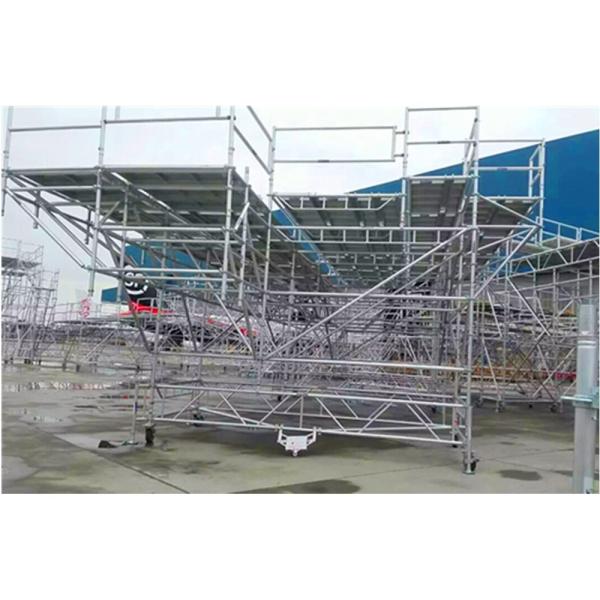 Tour d'échafaudage mobile en aluminium personnalisé léger pour l'industrie aéronautique