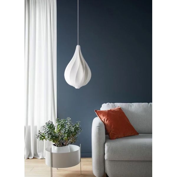 Nordique Danois Bouquet de fleurs pendentif goutte à goutte Lumière minimaliste PVC Hôtel Restaurant Chambre Bar