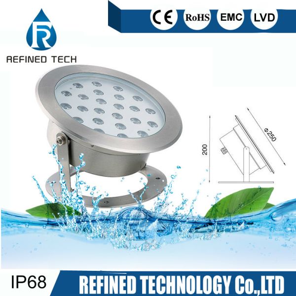 RoHs Stainless Steel RGB Underwater Lights , IP68 Under Water Spot Light