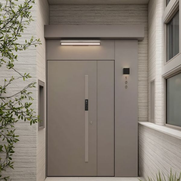 Anti Theft Waterproof Steel Door Custom Commercial Manual Front Entry Door