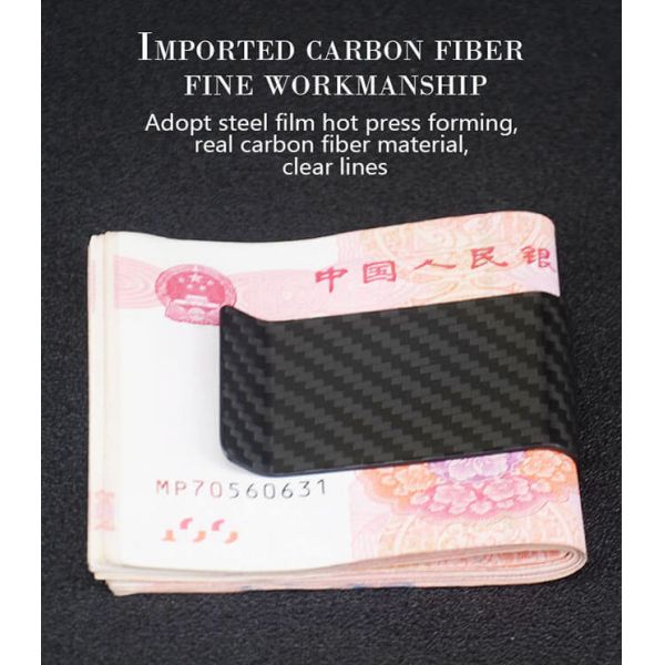 Зажимы денег волокна углерода стиля 70mm*37mm дела