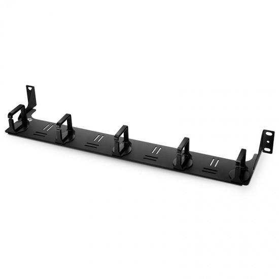 Negro 1U 12 Portos Armário de rede Rack Mount Cable Management Cable Organizer para estrutura