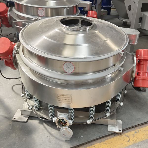 Continuous screening machine for granular feed with food-grade stainless steel straight-through screen