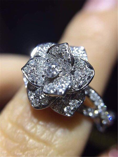 Piaget  full diamonds rose ring 18kt gold  with white gold or yellow gold