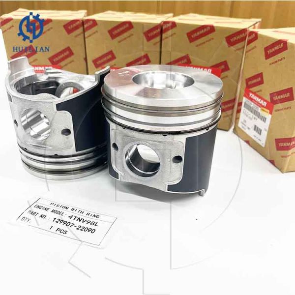 4TNV98L Piston With Ring 129907-22090 Cylinder Liner Kit Piston With Square Top Piston Ring
