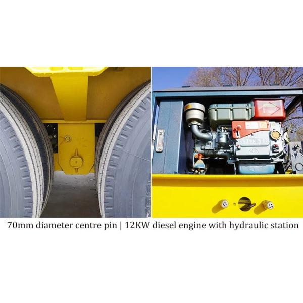 3-осевой экскаваторный трейлер Lowboy Excavator Loading Gooseneck Trailer