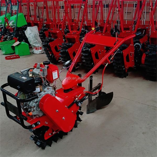 Gasoline Power Type Mini Self Propelled Power Tiller Cultivator with 160x80x55cm Size