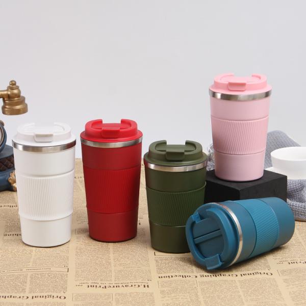 Insulated 12oz 17oz Leakproof Coffee Cup With Lid Thermal Coffee Tumbler Stainless Steel Keep Cold And Hot Gift For Men Women