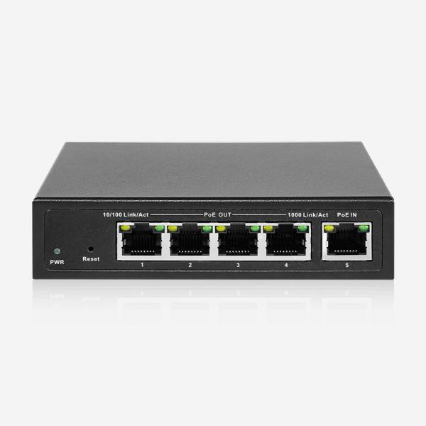 interruptor esperto fácil do gigabit 10Gbps com ponto de entrada 4 para fora dos portos RJ45 e 1 ponto de entrada no porto RJ45
