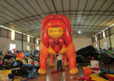Sinais de publicidade infláveis ​​de desenhos animados comerciais pintura digital leão inflável gigante para exibição