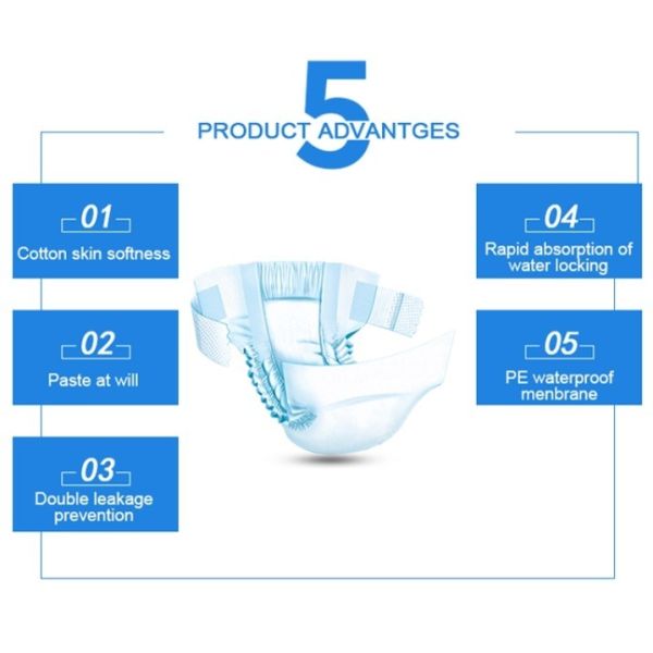 Breathable Comfortable Natural Fabric Sleepy Baby Diapers