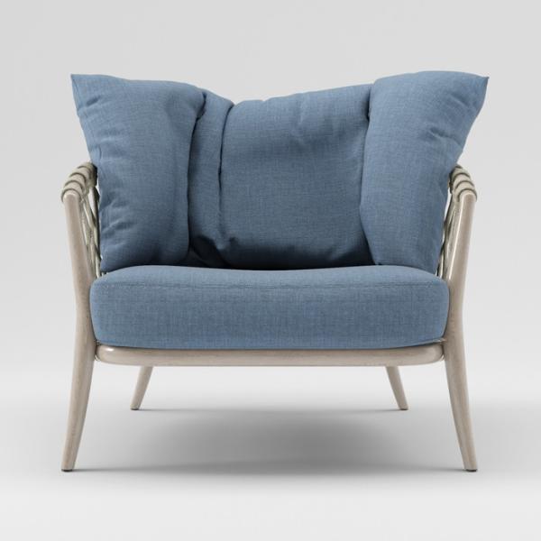 Woven Rope Single Seat UV Resistance Garden Sofa Set