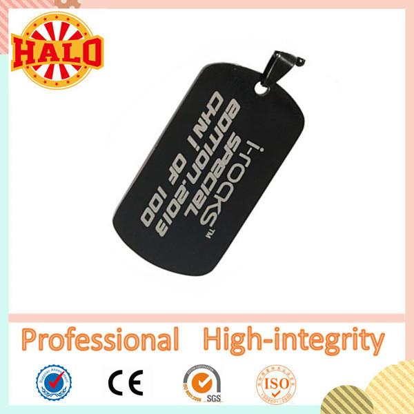 Hot sale fashion black custom shape dog tag making