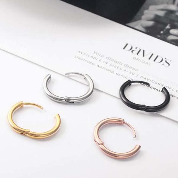 Fashion Body  Jewelry 4 Colors Fancy Jewelry Cheap Unisex Mini Hoop Stainless Steel Earring