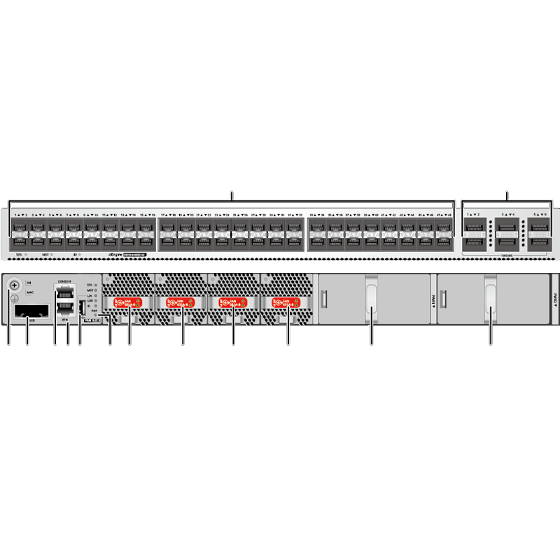 S6730-H48X6C-V2 02354HHT 6*40GE QSFP28 Ports 48 Port Network Switch 6*100GE QSFP28 