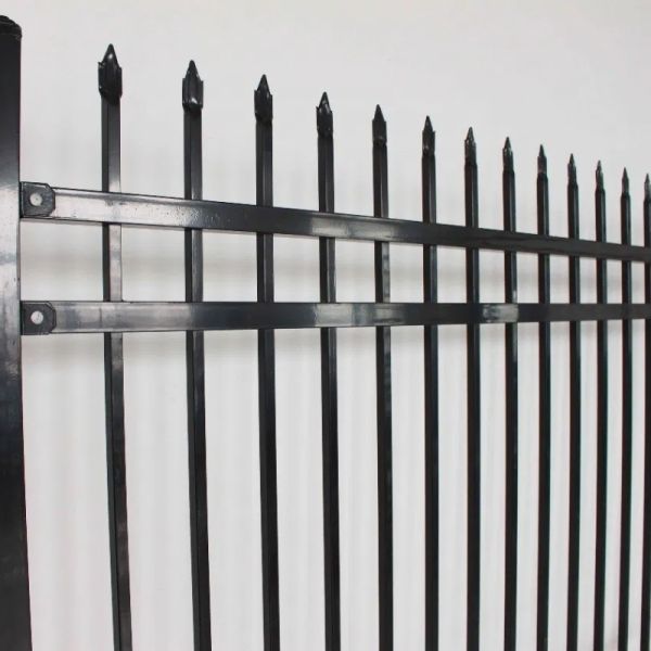 Garden Security Steel Picket Fence 8 Feet Wide 6 Feet High