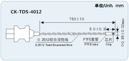 2 Pin Medical Temperature Sensor Disposable Temperature Probe Cable